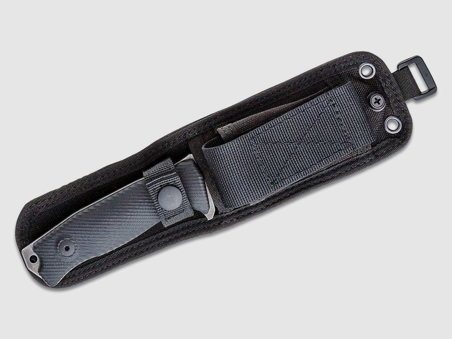 M5 Jagdmesser, schwarze stonewashed Sleipner-Klinge, schwarzer G10-Griff, Cordura-Scheide | 97228