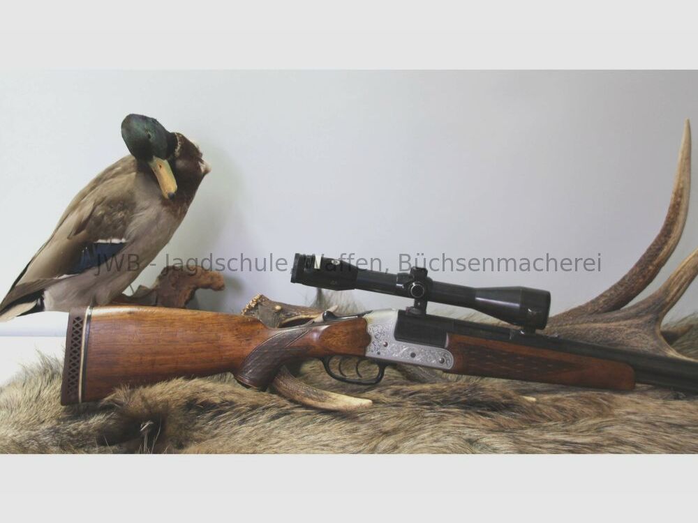 Heym double rifle model 22F 5.6x50R Mag; 16/70