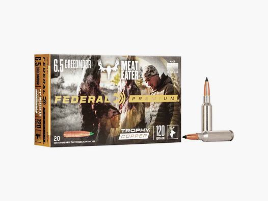 6,5 Creedmoor V-Shok Trophy Copper 7,8g/120grs. Munizioni Federal