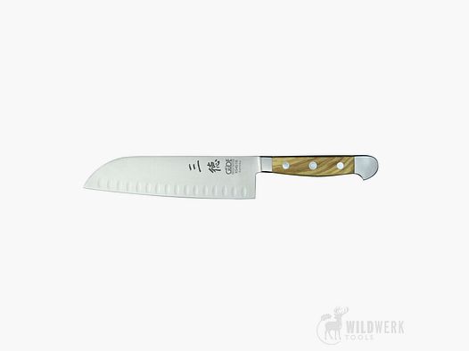 Güde Santoku Alpha Olive mit Kullen