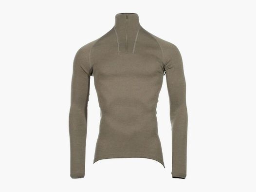 Maglia intima Woolpower con zip e colletto alto Lite
