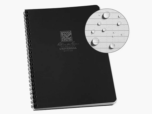 Rite in the Rain Rite in the Rain Notizblock Spiralbindung Universal - Schwarz