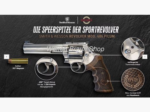 Revólver S&W Mod. 686 Pilum, 6", Cal. .357 Magnum