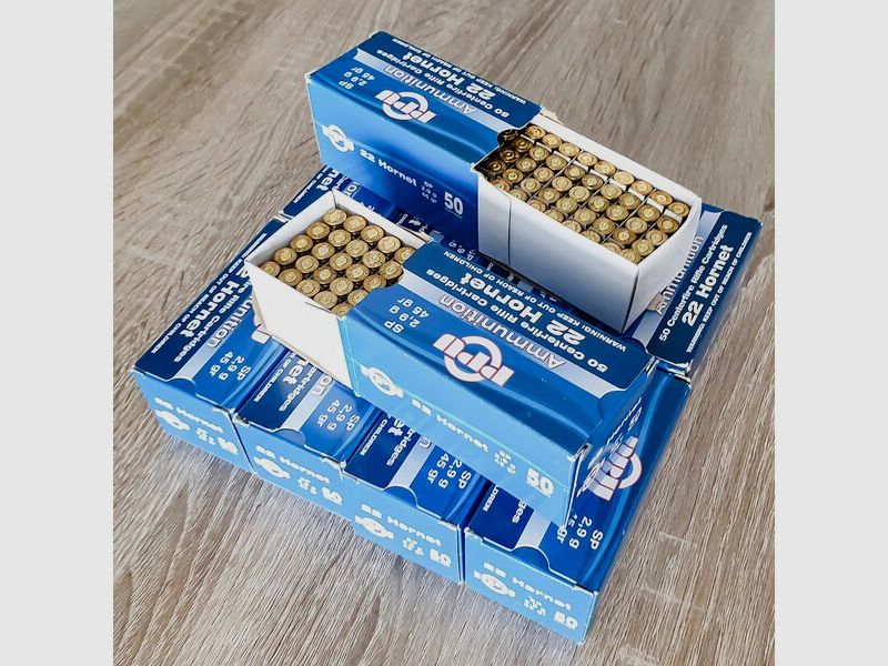 .22 Hornet Hülsen, 500 Stück