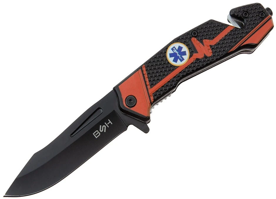 Navaja plegable de rescate N-380B con resorte BSH Adveture