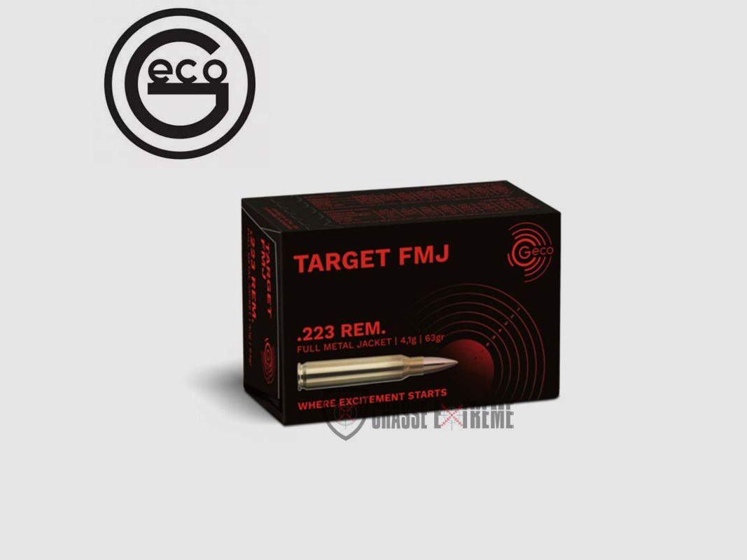 50 Patronen GECO Kal. 223 Rem FMJ 63GR
