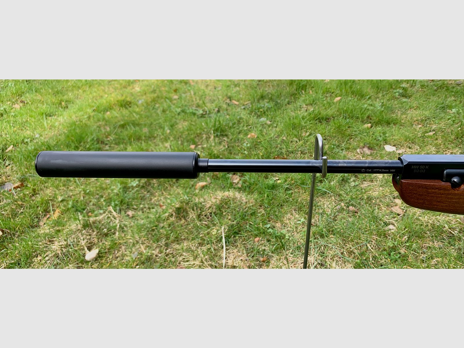 Weihrauch HW 50 M/II with silencer caliber 4.5mm and scope 3-9x40 compact
