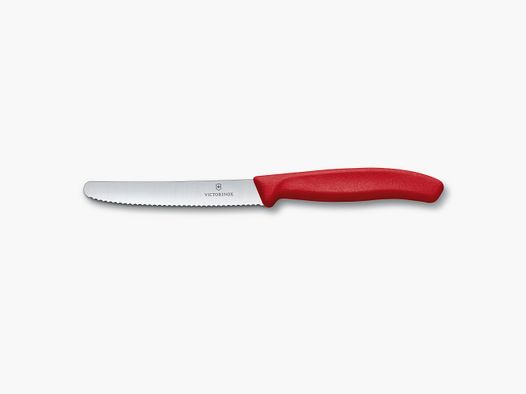 Tomatenmesser Swiss Classic Wellenschliff rot