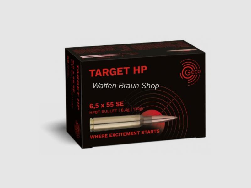 Geco 6,5x55 Target HP 8,4g 50 Stück