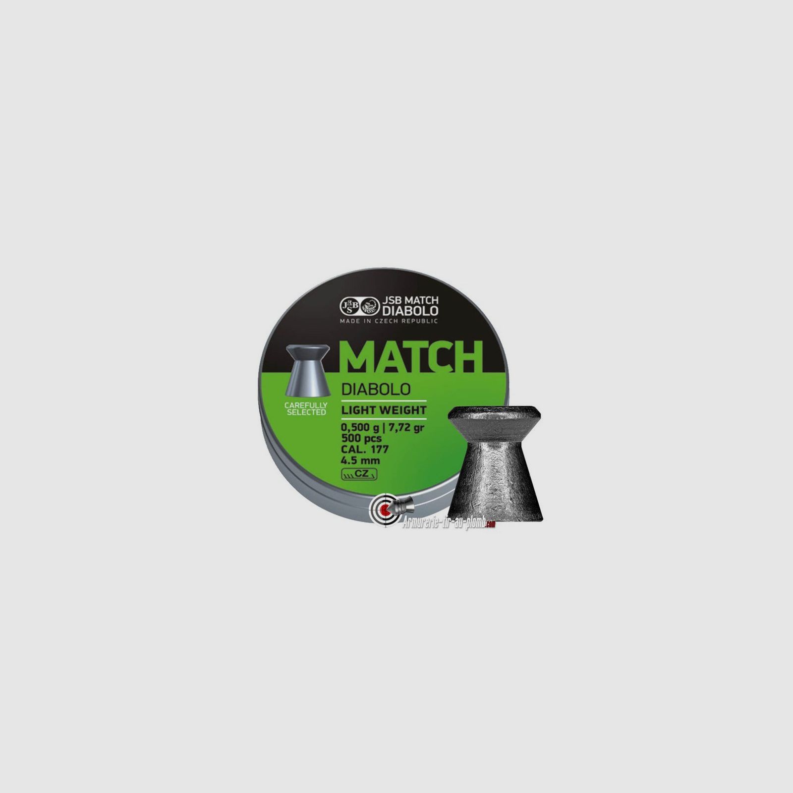 Diabolo 4,5 mm JSB Match Green Leggero 4,49