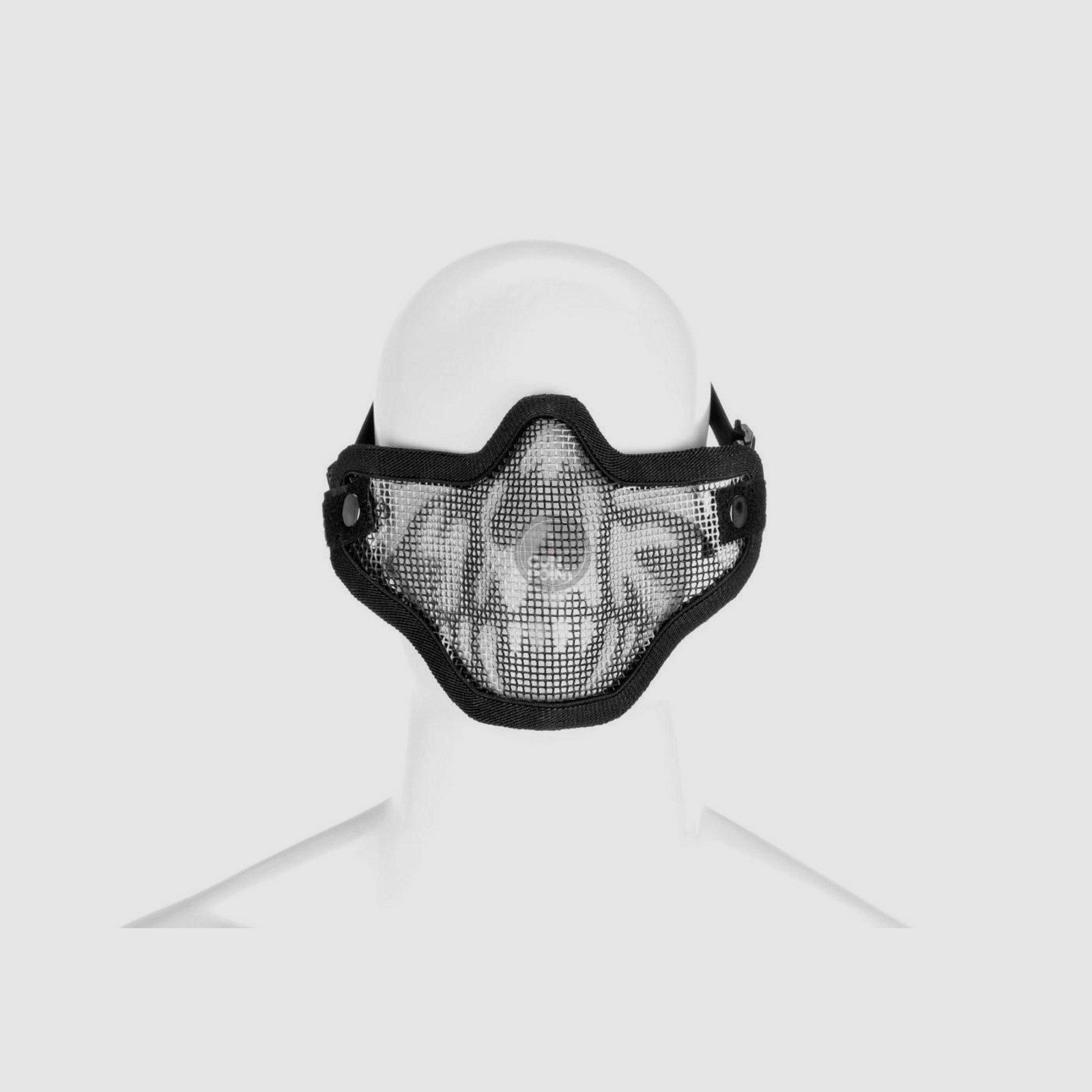 Invader Gear Steel Half Face Mask Death Head-Schwarz