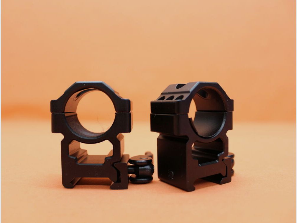 UTG - Leapers UTG QD mounting rings 1" High (RQ2W1206) Law Enforcement Quick Detach/Lock for Picatinny profile BH=20mm