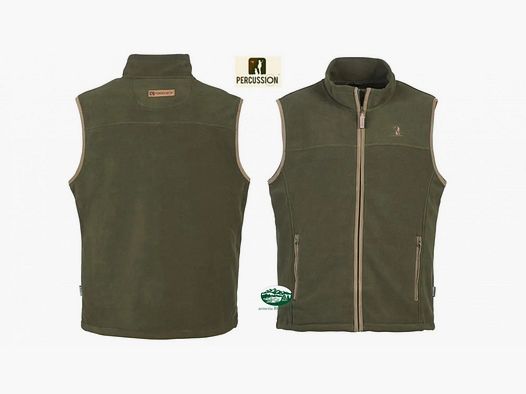 PERCUSSION Gilet Scotland fleece green 15164