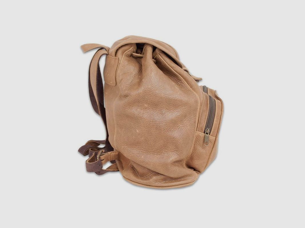 Mochila de cuero 1 bolsillo - negro, imagen 2 de 7