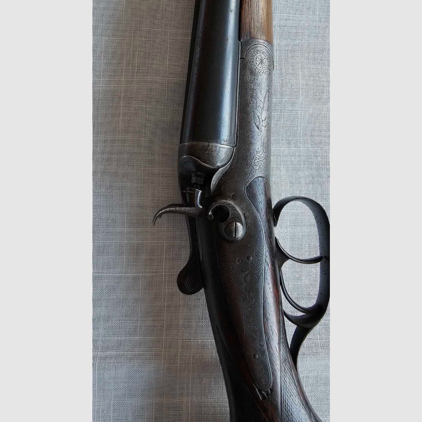 Historische Jagdflinte Franz Sodia, Kal. 16/16, Baujahr 1914