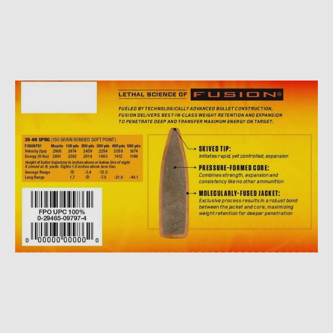 Federal Premium Ammunition Fusion BSP 150grs 20St .30-06Spring