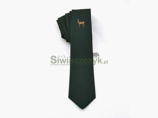 Tie with a roe deer buck motif (K04)