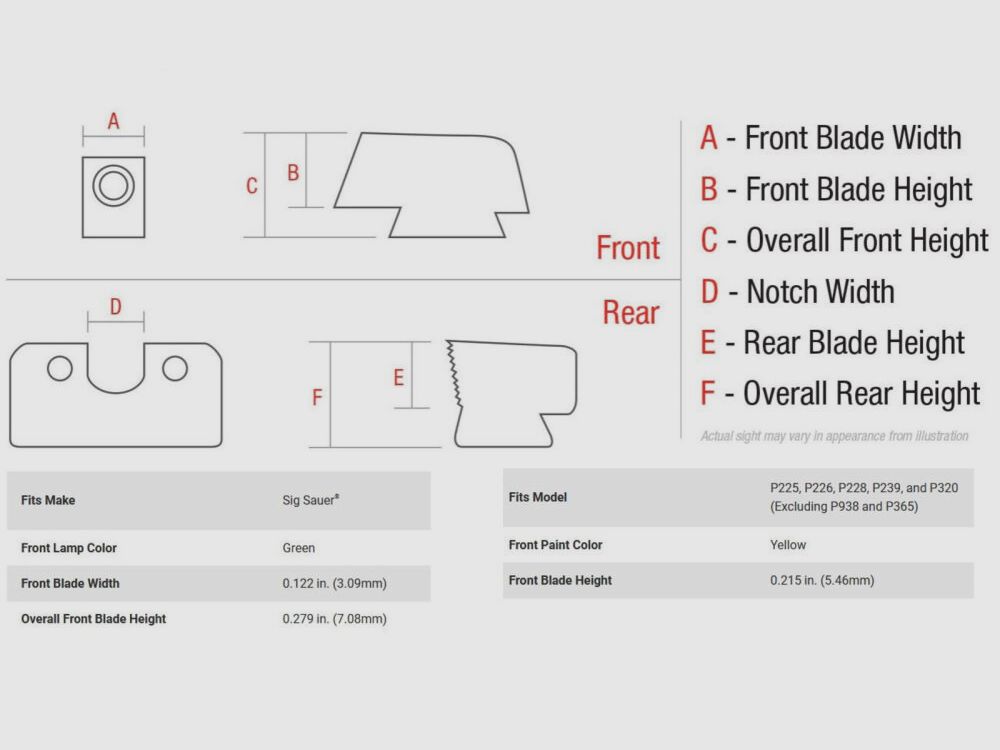 Trijicon N-Visierkorn HD XR orange SIG P 9mmLuger/.357SIG