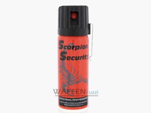 Spray au poivre 50 ml à jet large Scorpion Security