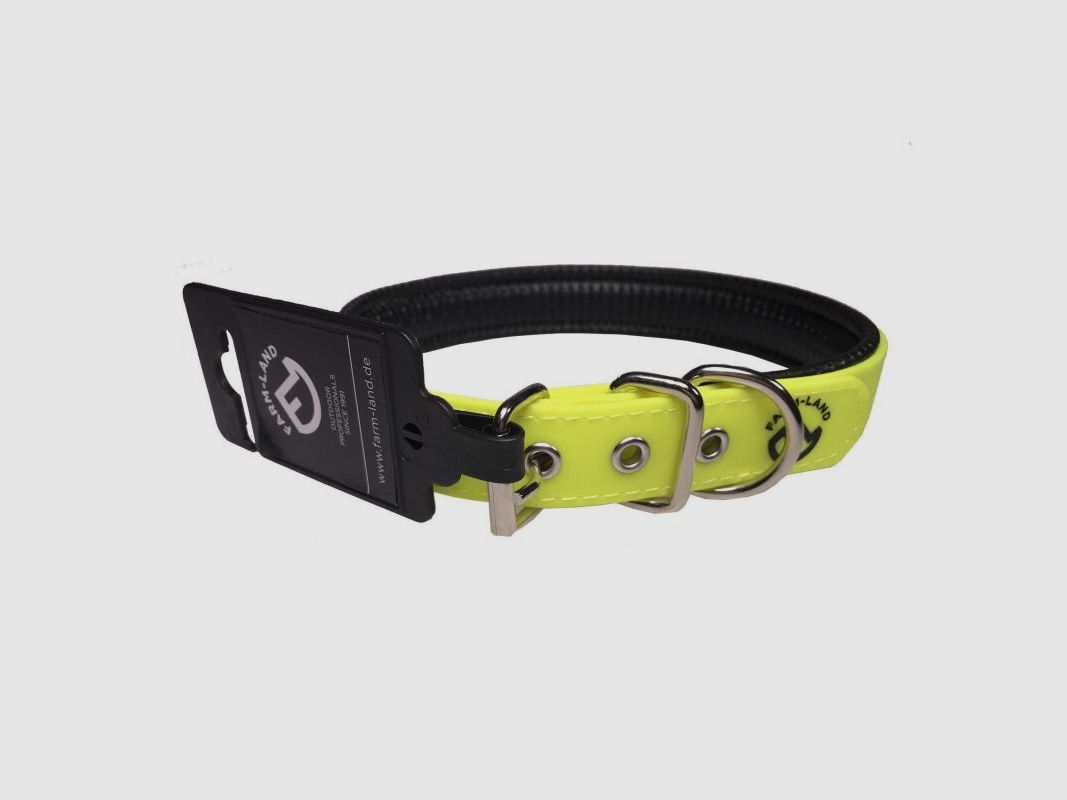 Farm-Land Hunde Halsung Comfort signalgelb 60