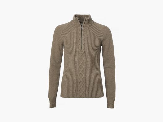 Chevalier Stella Half Zip Wool Pullover Damen Saddle Brown 38W