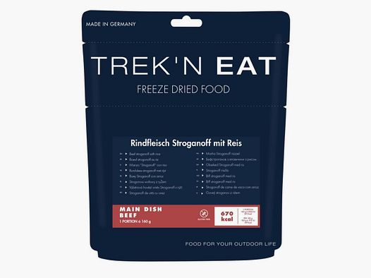 TREK'N EAT Rindfleisch Stroganoff 160g mit Reis