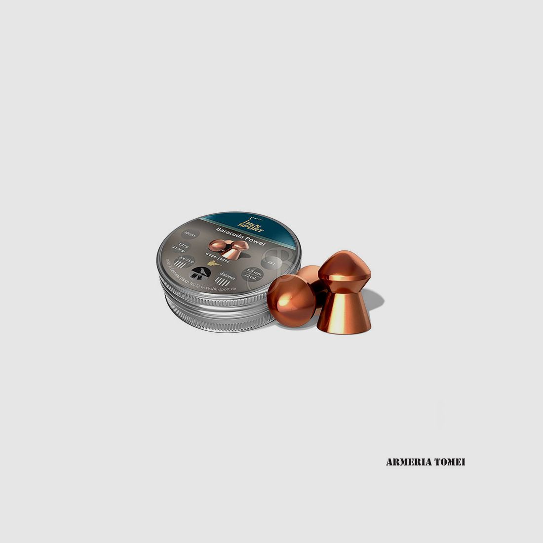PULVERFREIE GESCHOSSE – H&N DIABOLO BARACUDA POWER KAL. 5,5 MM / .22 1,37G – 21,14GR VERPACKUNG 200 ST.