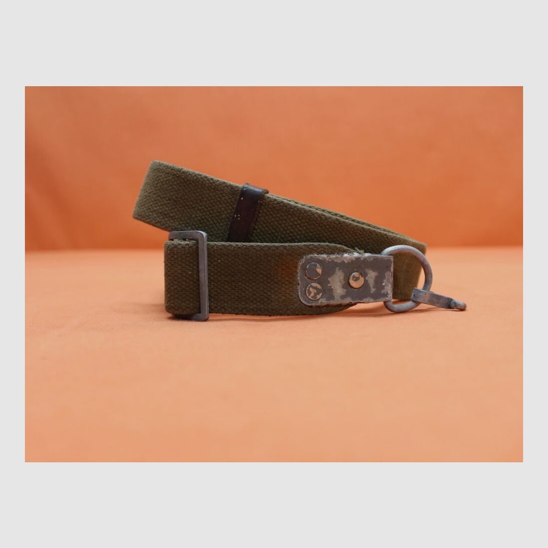 USSR SURPLUS Kalashnikov AKM: green USSR sling with carabiner hook (also suitable for SVD) used