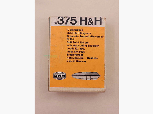 DWM, Berlin rifle cartridges .375 H&H Mag