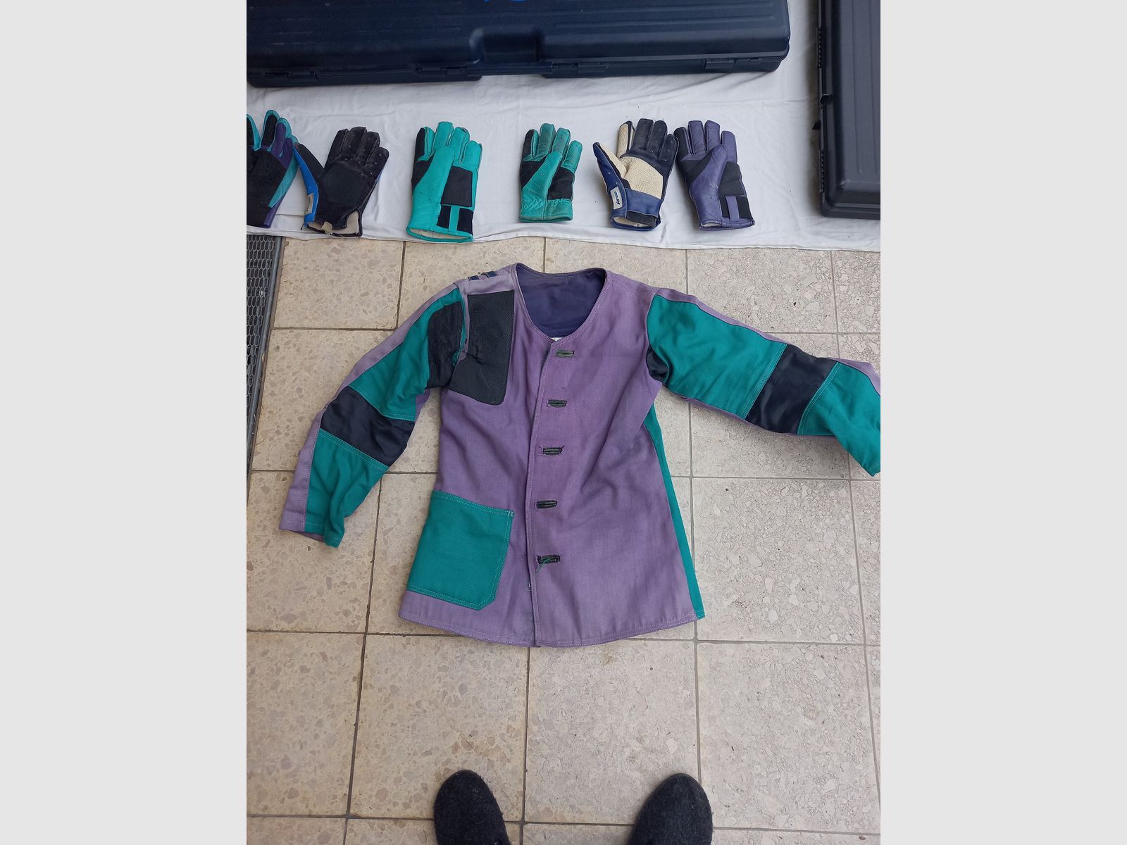 Schießjacke Schießhandschuh Tasche Koffer für Luftgewehr Luftgewehre