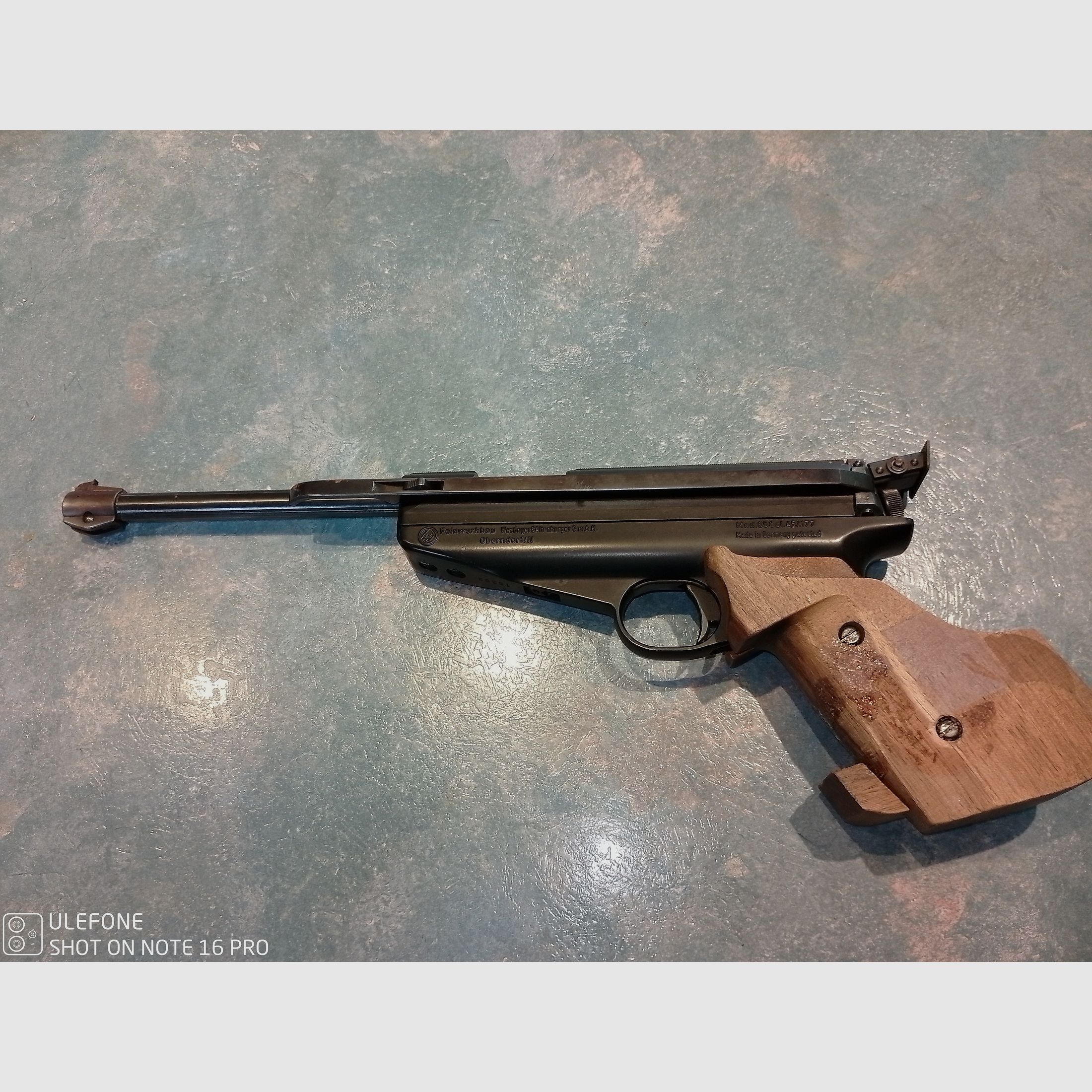 Pistola ad aria Feinwerkbau, arma da competizione, ottima precisione, precisione di tiro