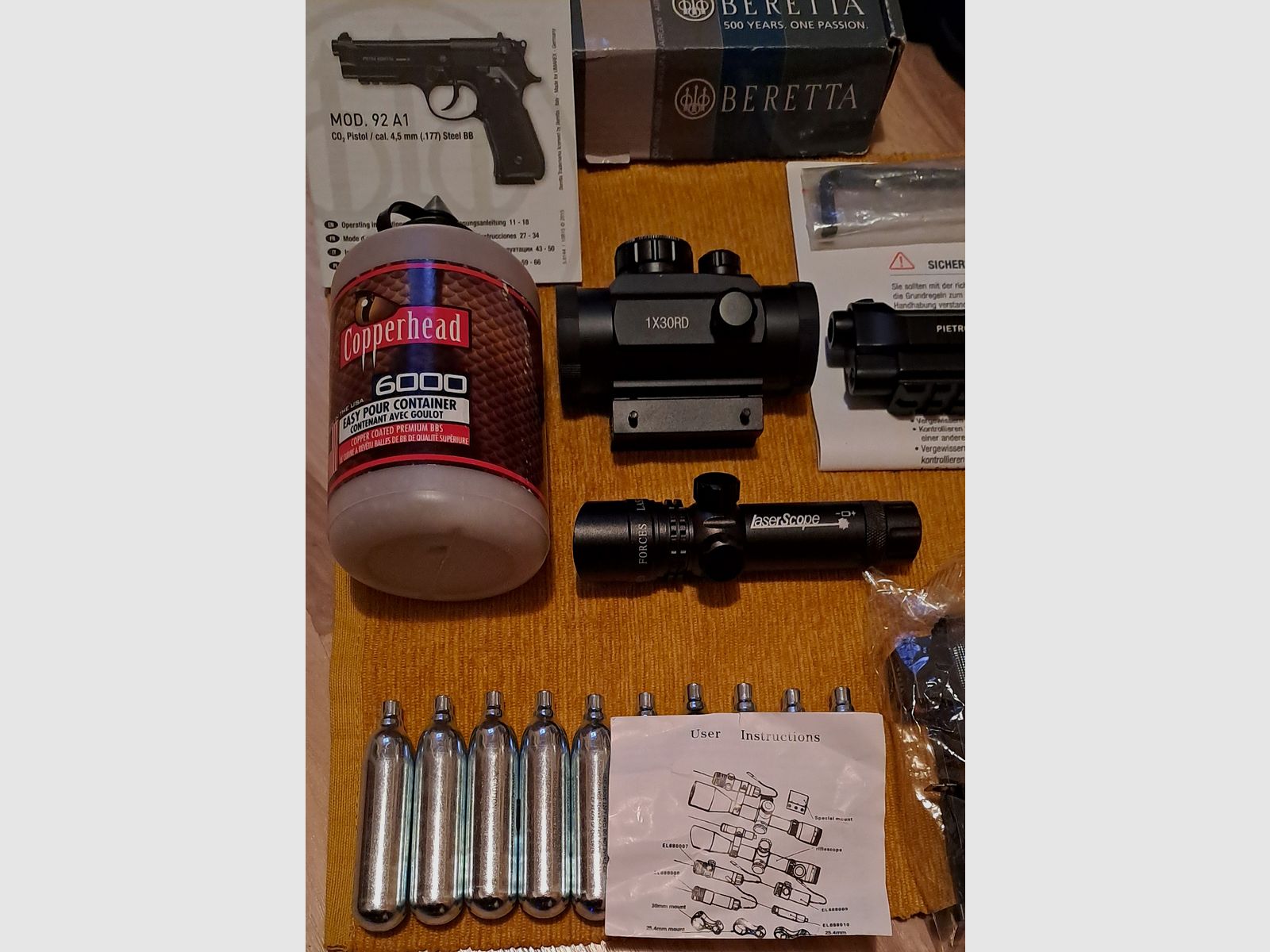 Beretta Mod. 92 A1, CO2, cal. 4,5mm (.177) automatica