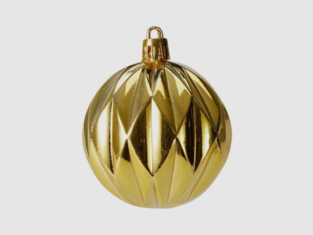 Set aus 100 goldenen Weihnachtskugeln - glänzendes, mattes und glitzerndes Sortiment, Bild 1 von 3