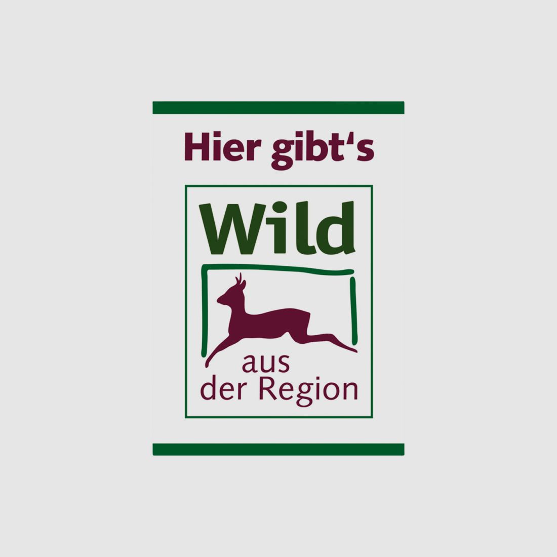 Tür-Aufkleber "Wild aus der Region" DIN A5 außen