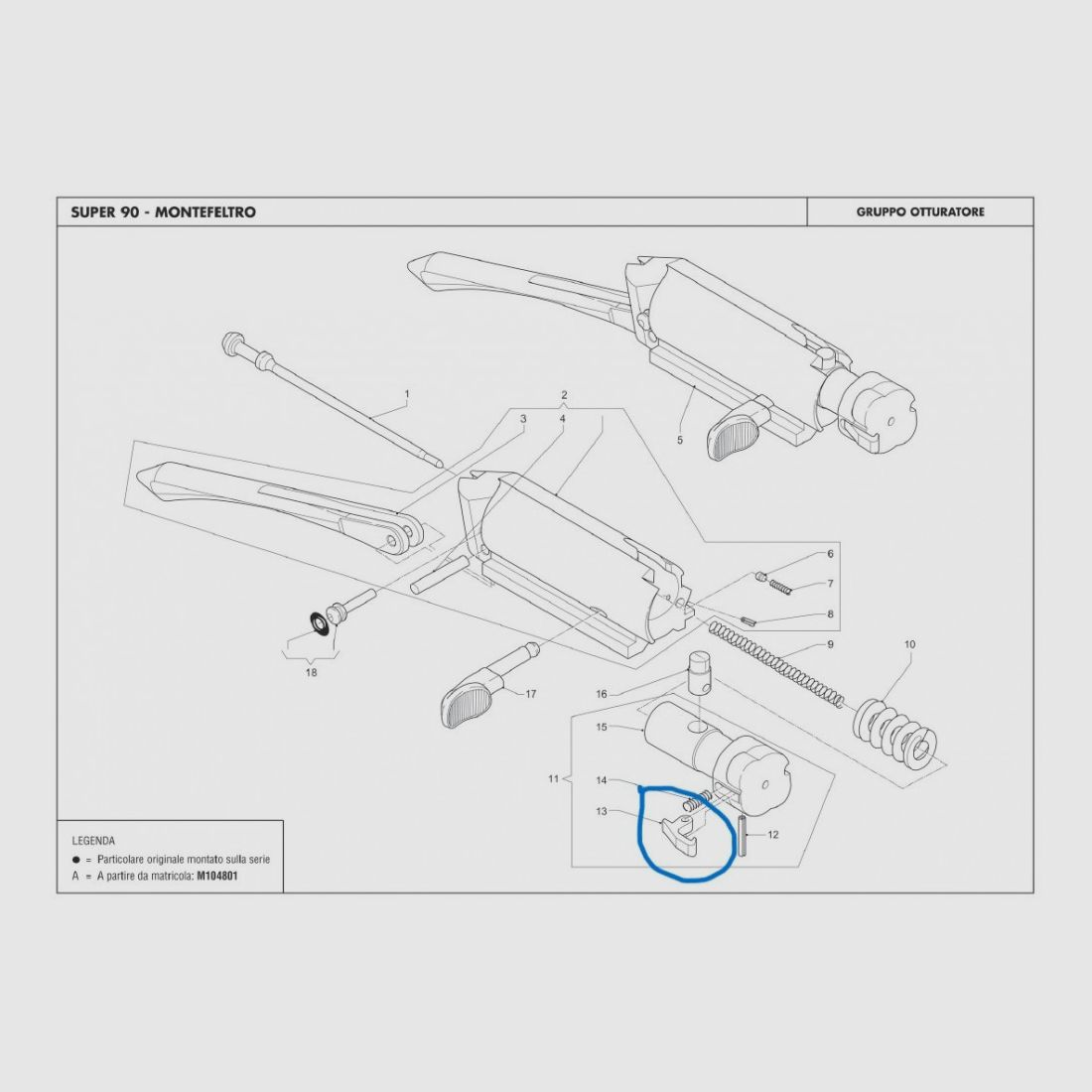 BENELLI Auszieher für alle Rechts-Semi-Automaten - 034A