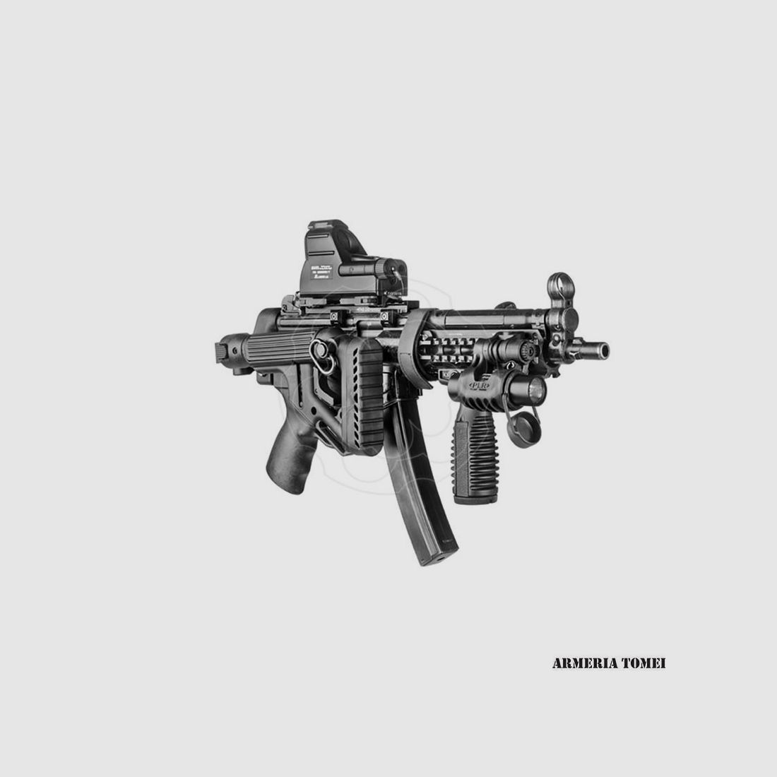 FAB DEFENSE – FOLDING STOCK BLACK WITH CHEEK REST FOR HK MP5 (UAS-MP5), image 3 of 3
