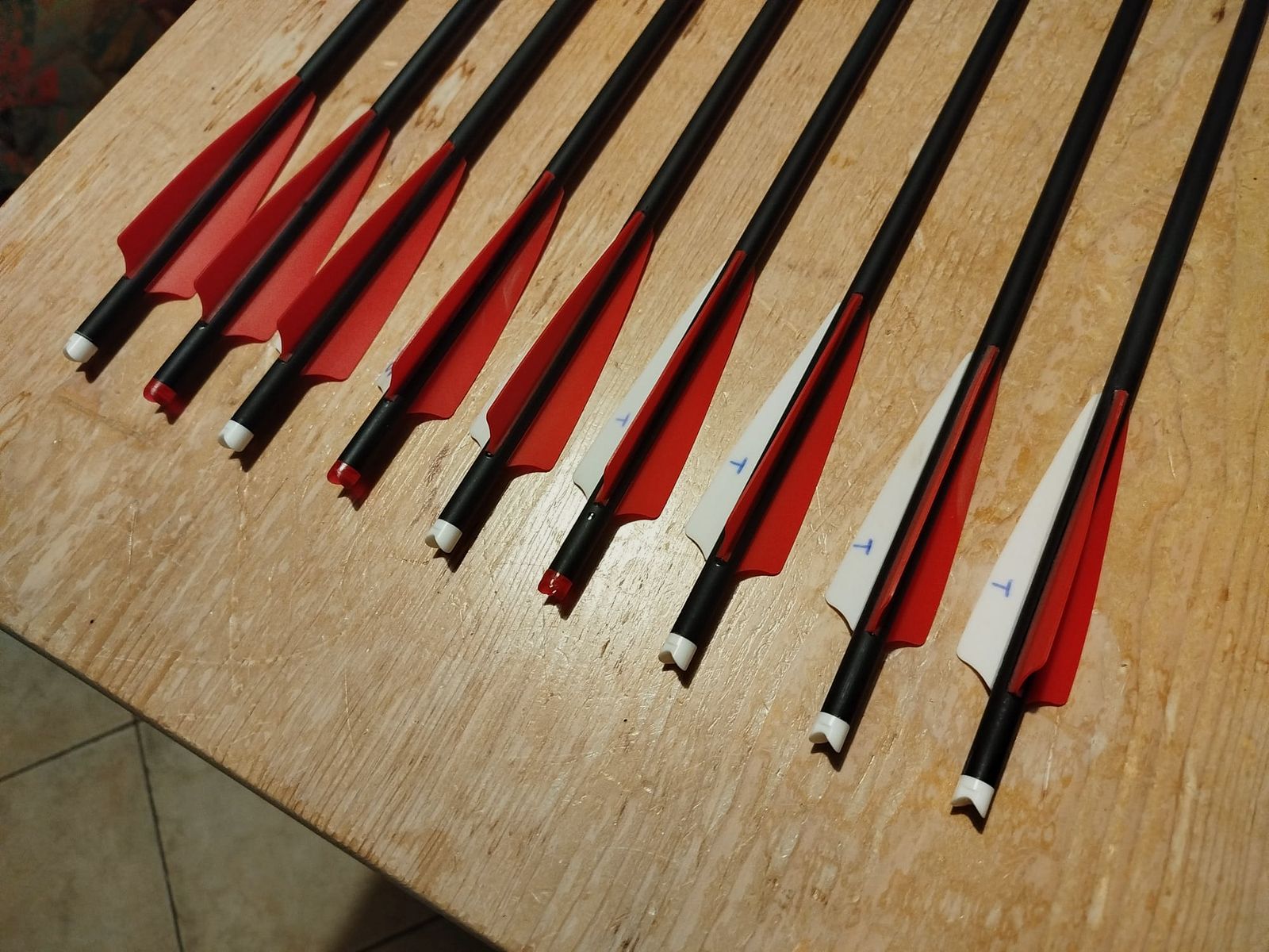 Crossbow bolts, arrows, length 20", 9 pieces