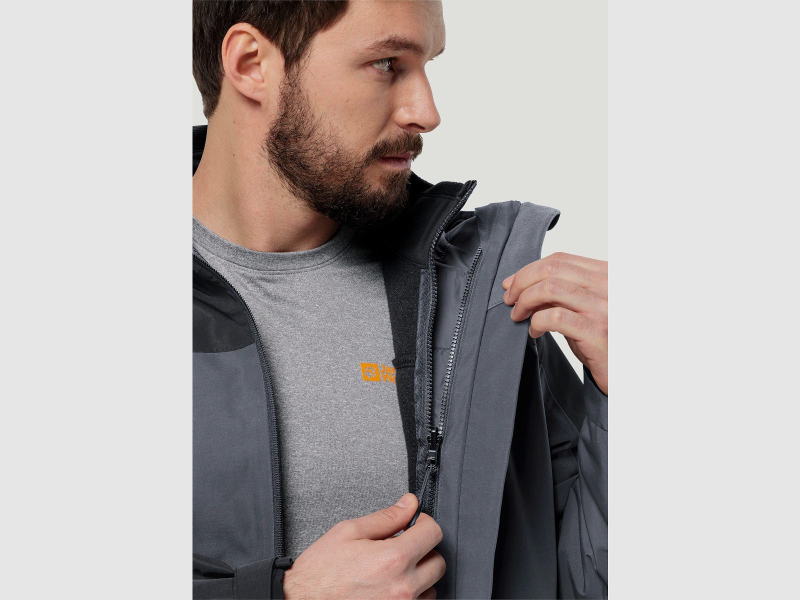 JACK WOLFSKIN Taubenberg 3in1 Jkt M Phantom