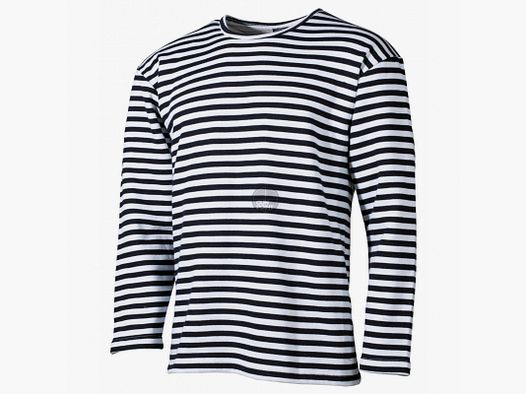 Russ. Marine Shirt,wei-blau, langarm, Winter - Gre: M