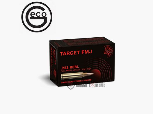 50 Patronen GECO Kal. 223 Rem FMJ 63GR
