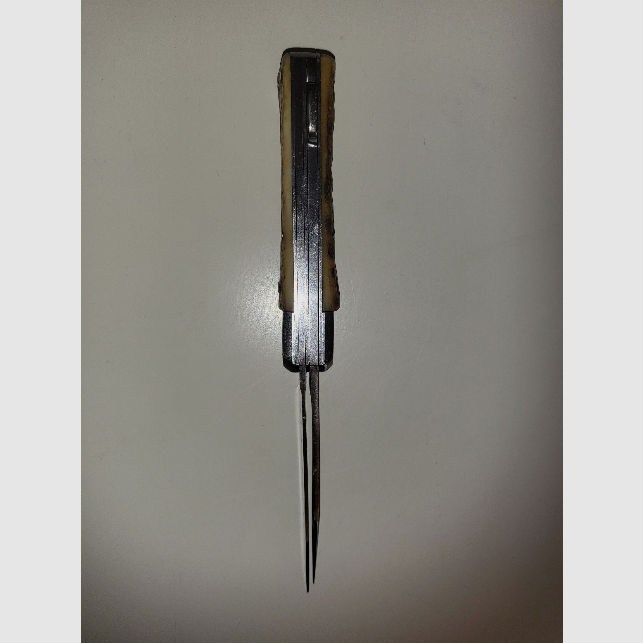 GML Leegebruch Jagdtaschenmesser – Handarbeit – Echtes Hirschhorn – DDR Rarität