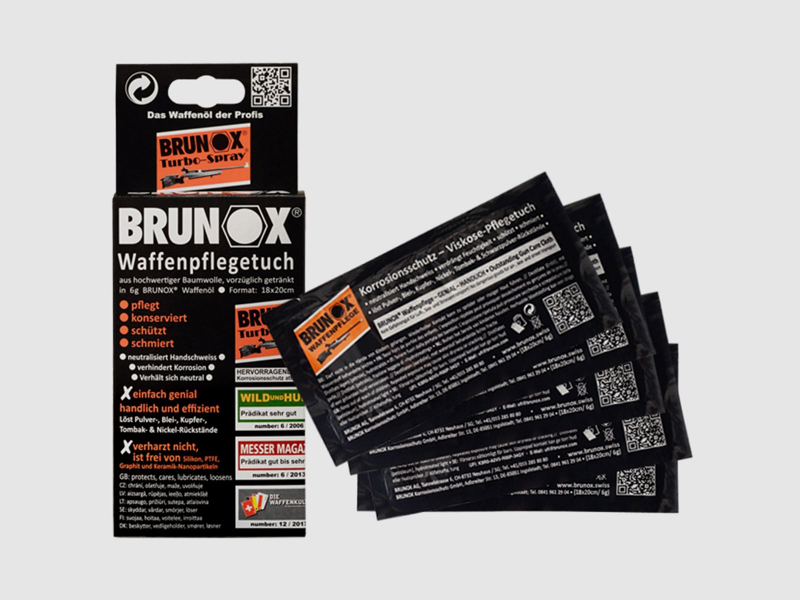 Toallitas de cuidado de armas BRUNOX 5 piezas