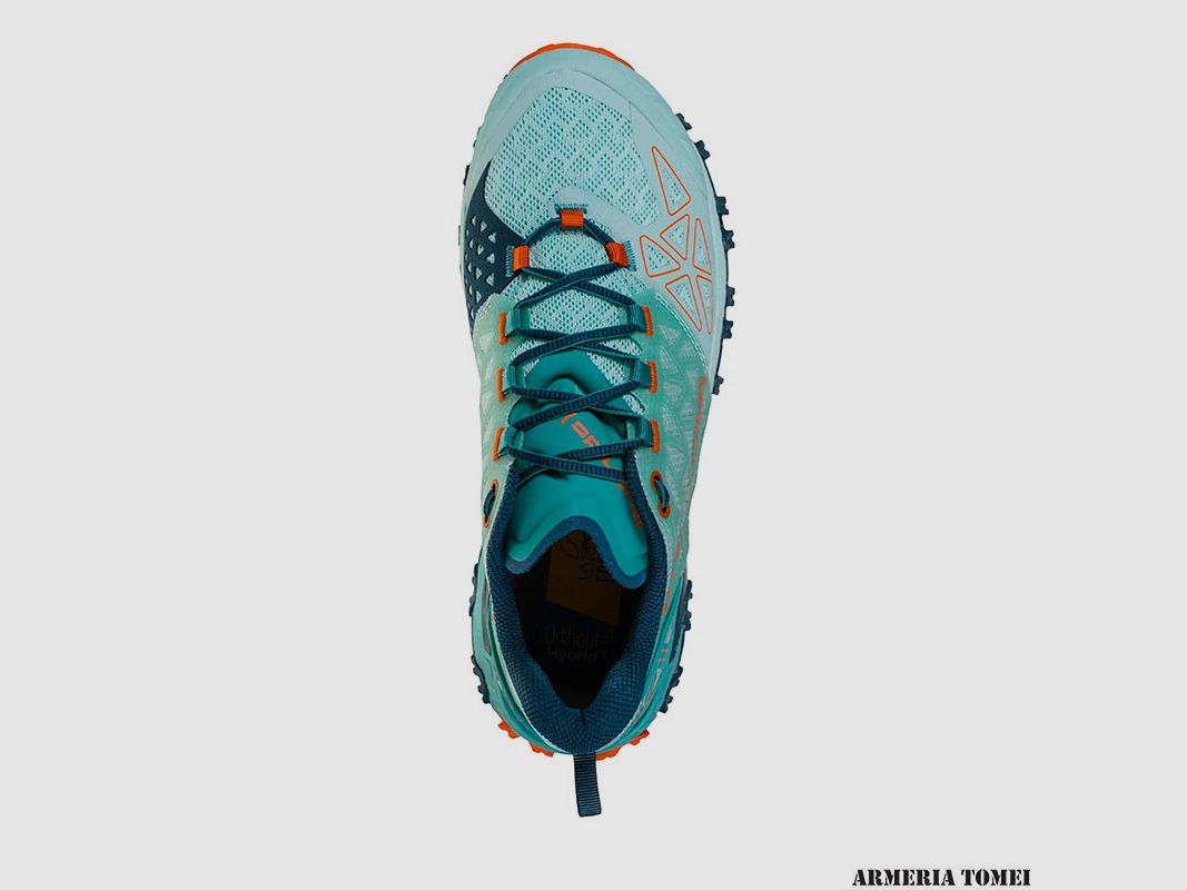 LA SPORTIVA – WOMEN – BUSHIDO II W’S LAGOON/CHERRY TOMATO, image 3 of 7