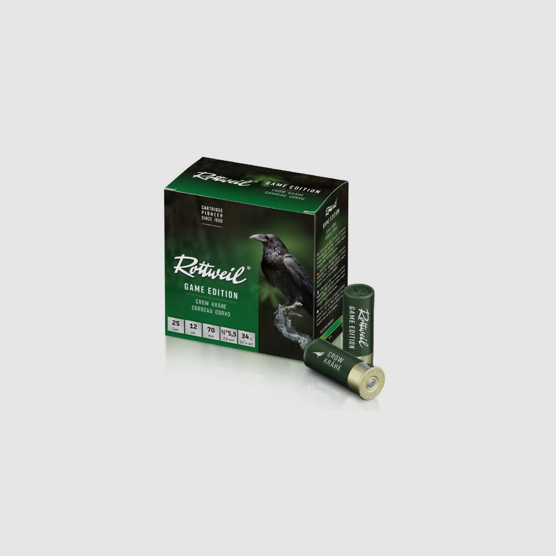 Munitions Rottweil Game Edition corneille 2,9 mm/34 g 12/70 n° 5,5, image 1 sur 2