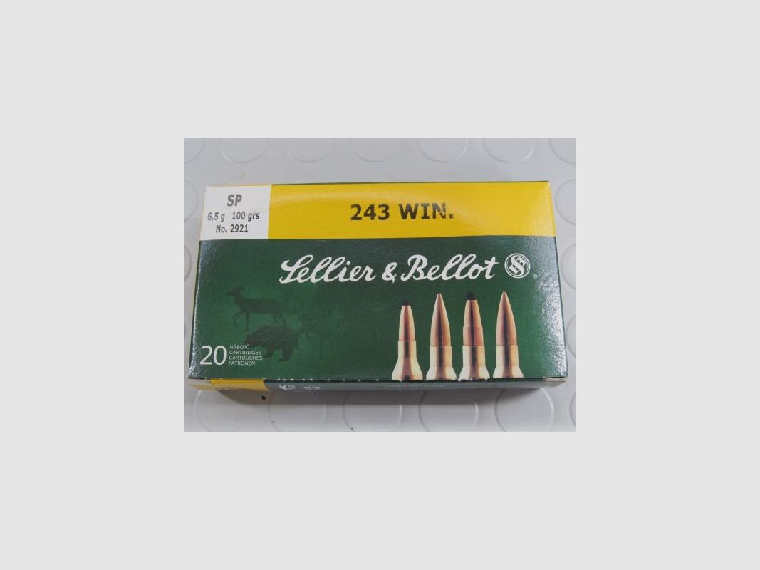 S&B PATROON KAL 243 WIN SP 100 GR, afbeelding 1 van 2
