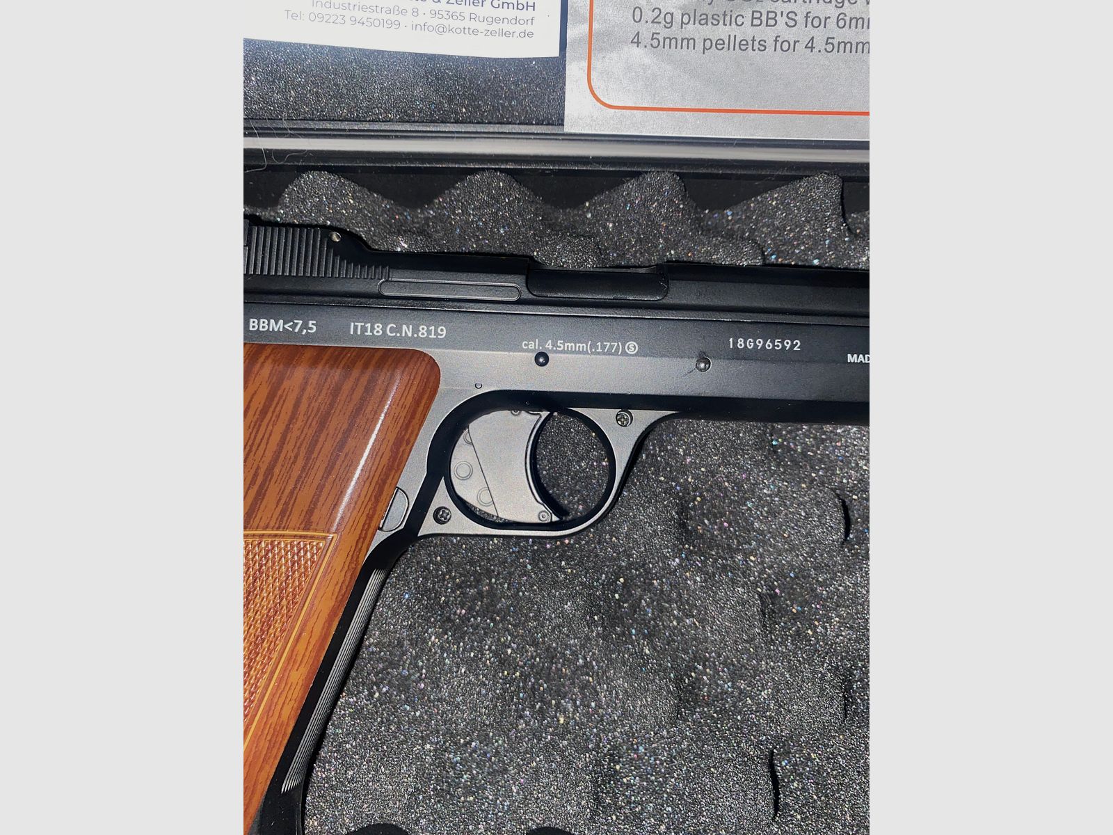 Bruni Guns P210 CO2 air pistol cal. 4.5mm BB blowback full metal black