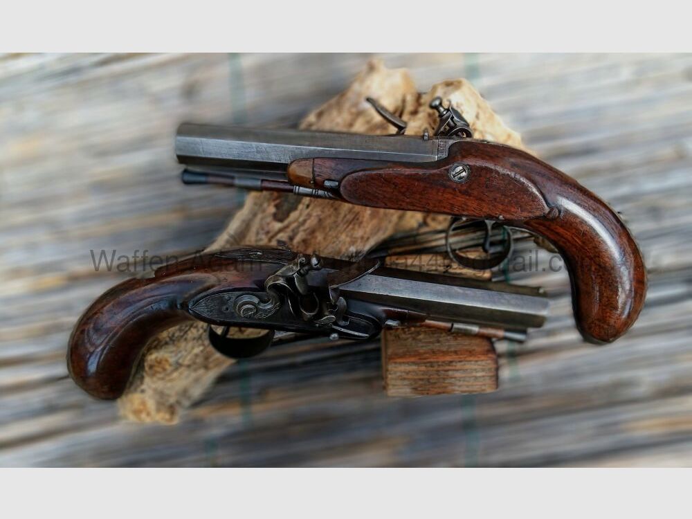 Nicholas Clarke, 35 Chapel Street, Dublin / Ireland Flintlock pistol pair around 1800