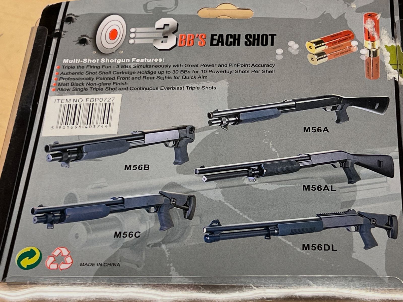 Airsoft M56 Patronen 6 Stück 