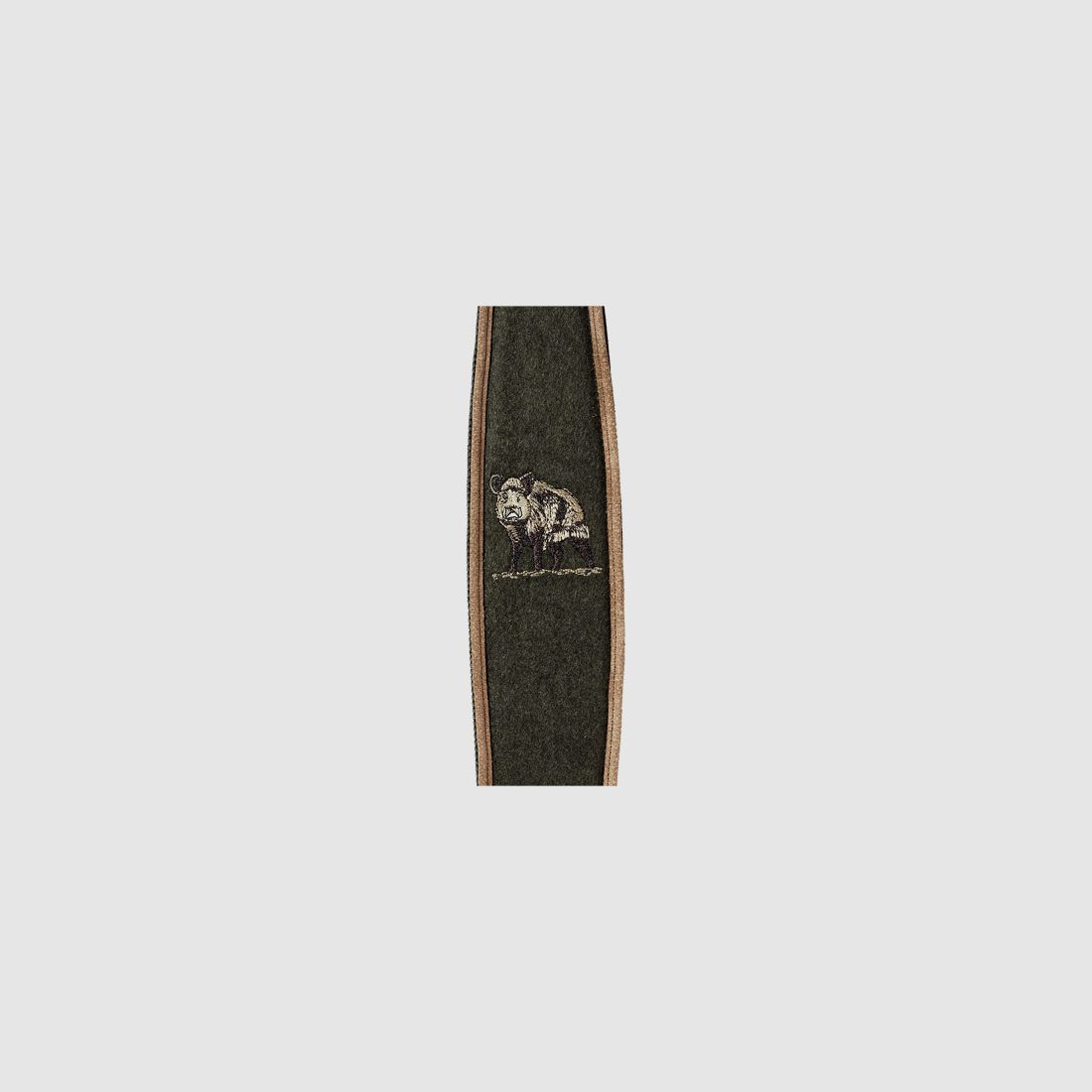 Fritzmann Gewehrriemen aus Loden/Leder mit Gummiunterlage