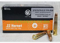 RWS MatchJagd .22 Hornet. 46gr. 3,0g 50Stück Staffelpreise